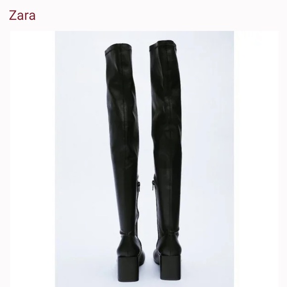 Zara Faux Leather Over the Knee Boots size 40 - Picture 5 of 9